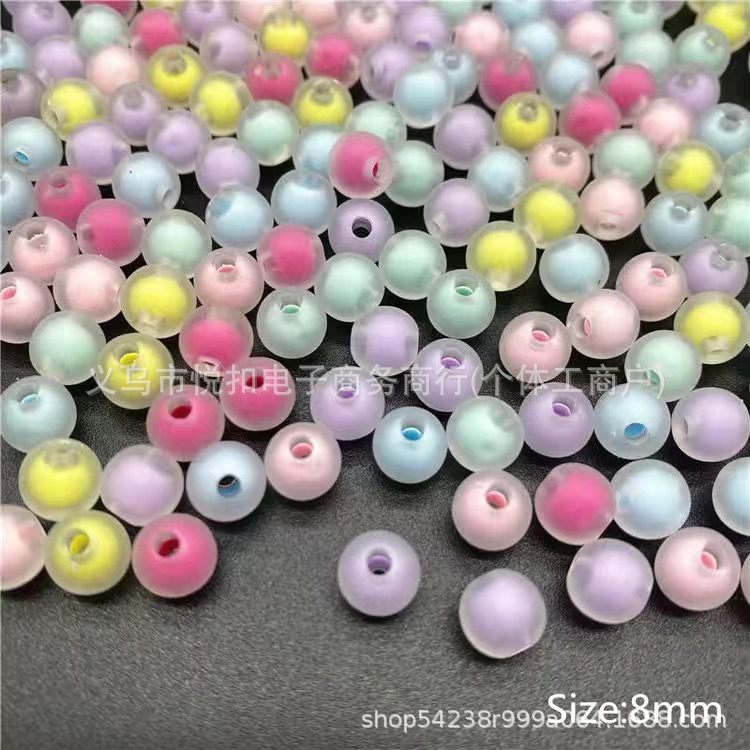 Frosted beads with medium beads 8mm, hole 2mm