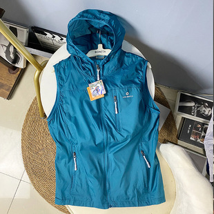 Thin skin vest men's spring and summer outdoor leisure sports hooded vest vest vest for middle-aged and elderly