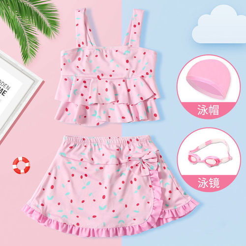 Children's swimsuit for girls, separate style, 2025 summer, for big kids, baby bikini princess dress style swimwear
