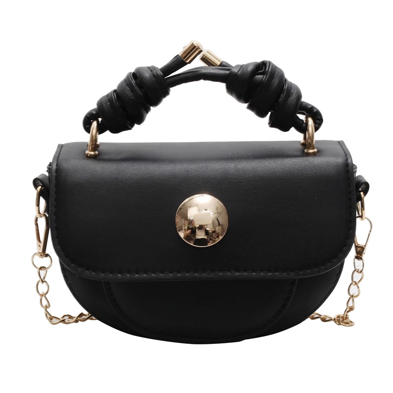 Moda popular de este año textura empalme mini ins hebilla bolsa pequeña 2025 primavera nueva bolsa de sillín de estilo occidental