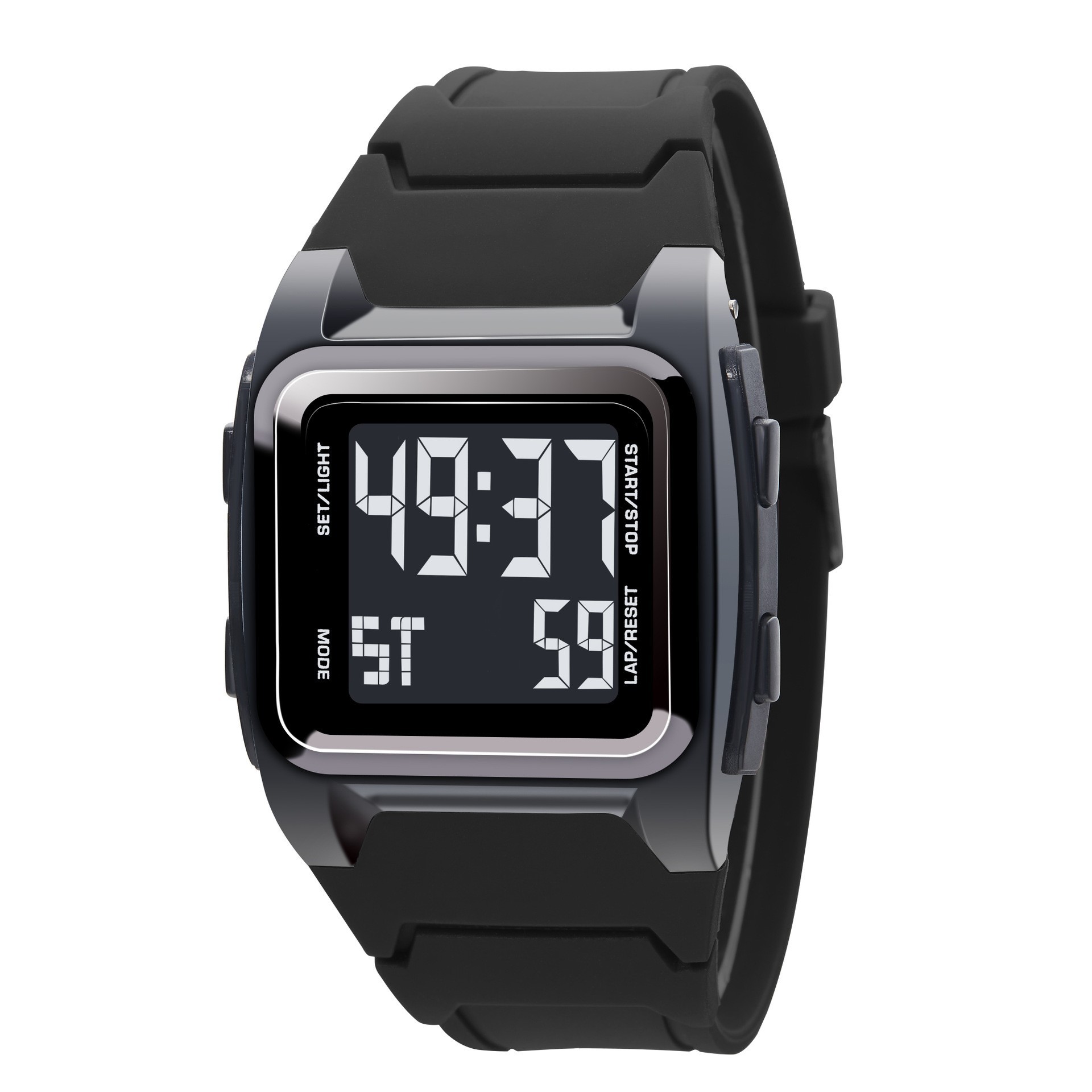 Nuevo cuadrado juvenil digital nocturna reloj electrónico multifuncional alarma al aire libre cronógrafo electrónico en stock