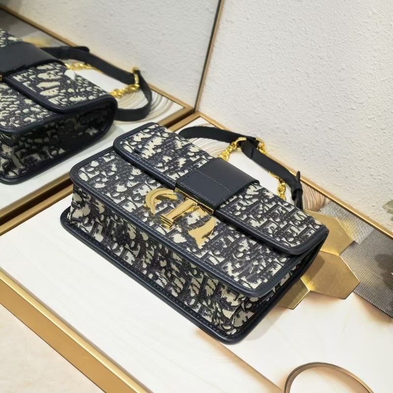 クロスボーダー新作 D's Montaigne30 モンテーニュバッグ ジャガード総柄プリント 本革 ファッション チェーン ショルダー クロスボディ レディースバッグ|undefined