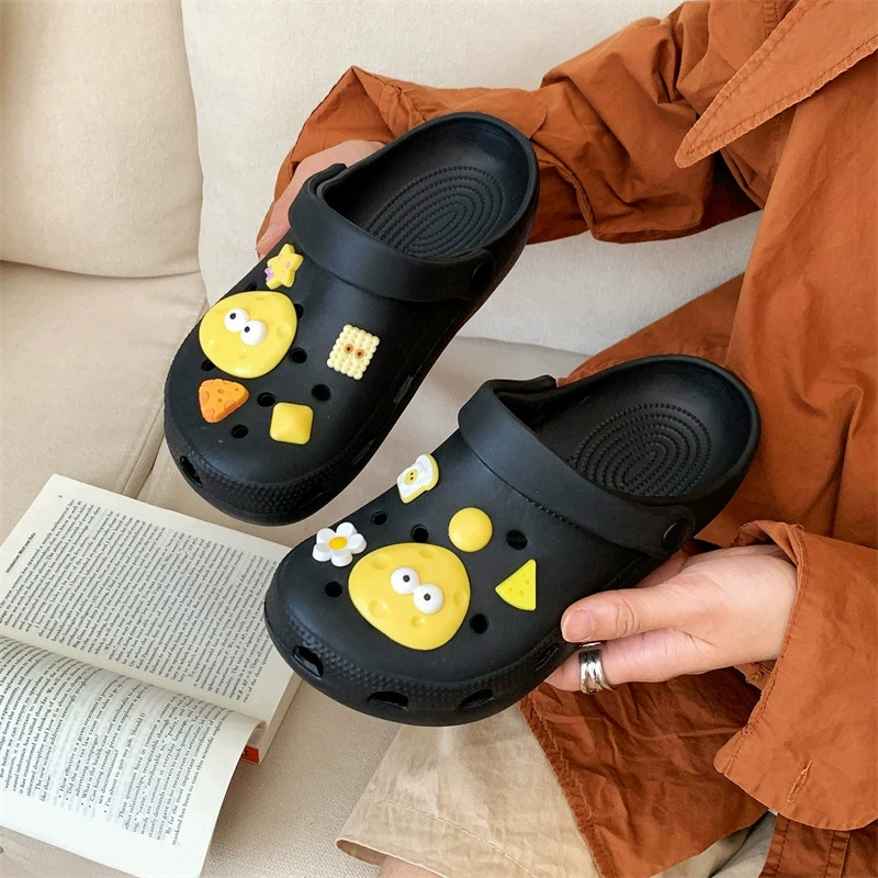 EVA2025 новая пещерная обувь женская летняя милая мультяшная дикая дышащая фекалий мягкая подошва носить холодные тапочки