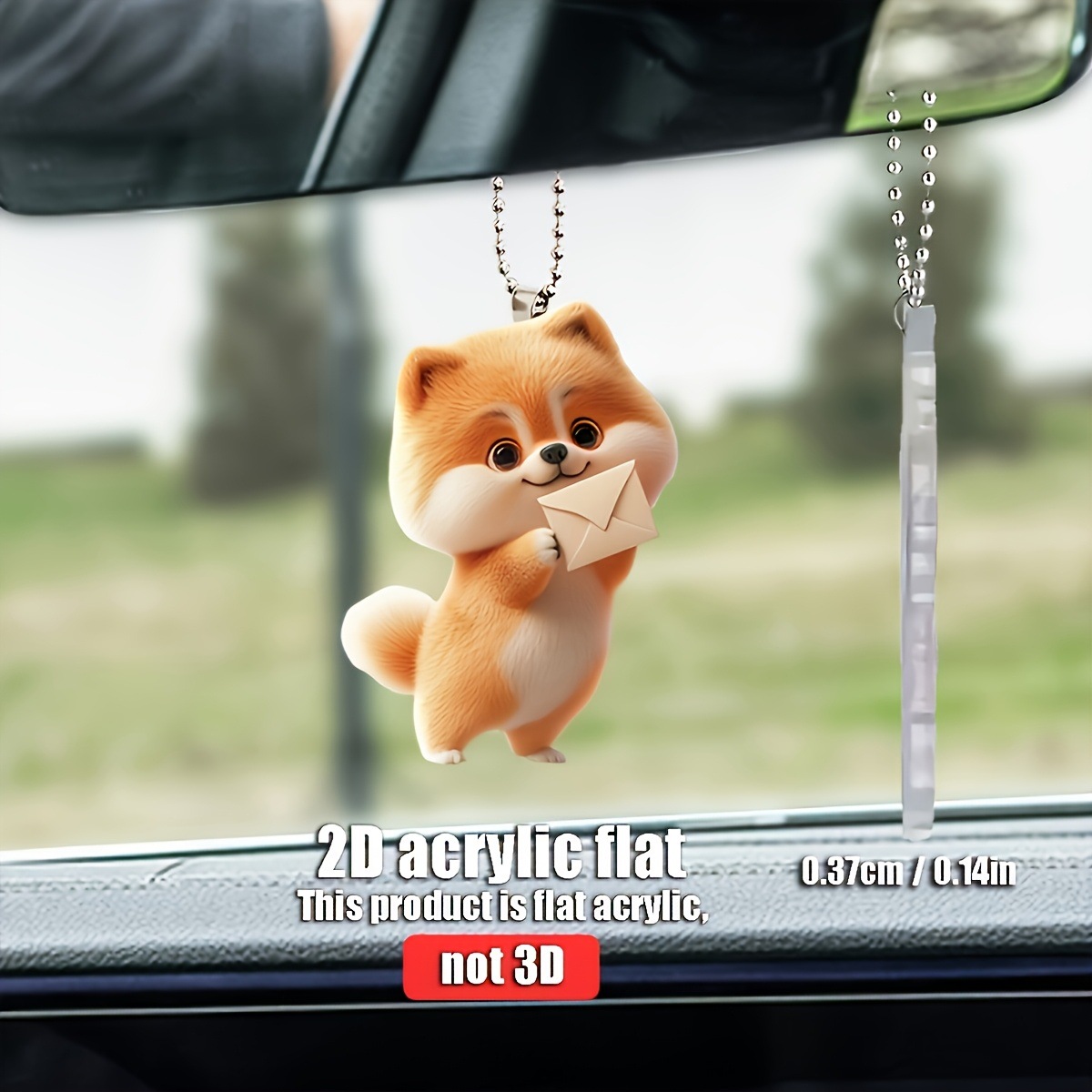 Acrílico transfronterizo creativo perrito colgante adorno accesorios de automóvil decoración interior colgante de automóvil image 2