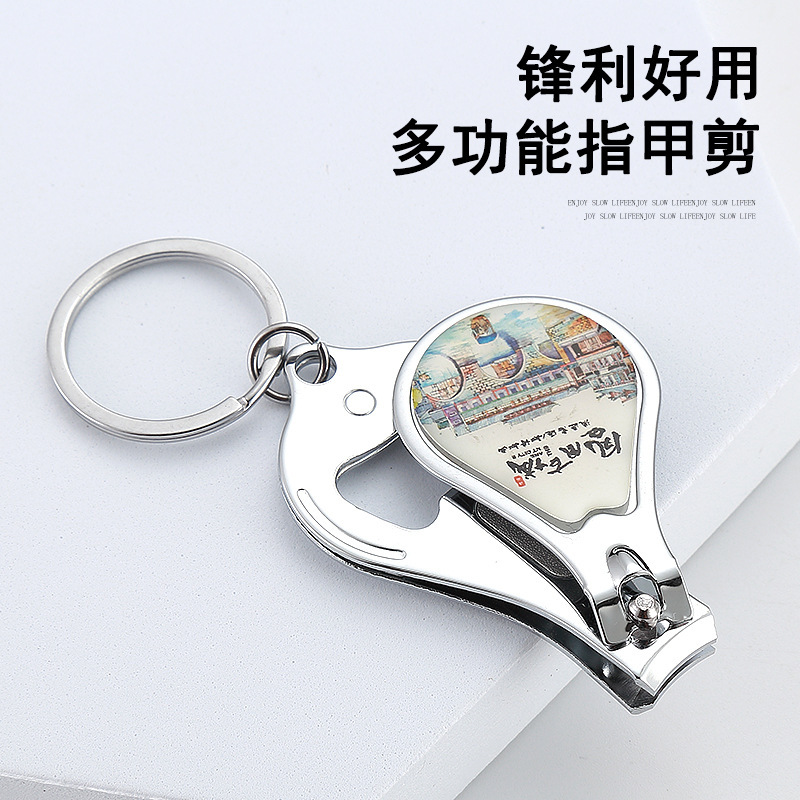 Folding nail clippers key chain bottle opener nail Clippers drop glue Push sweep code free gift nail clippers Folding nail clippers key chain bottle opener nail Clippers drop glue Push sweep code free gift nail clippers