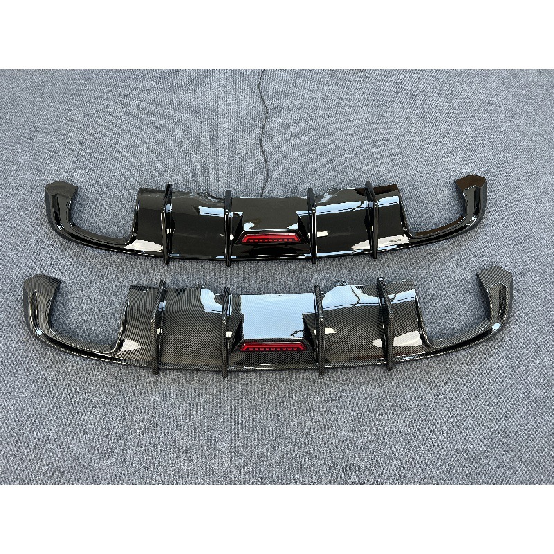 Suitable for Audi 171819 A4L/S4 Modified Rear Lip with Lights, Four Tail Pipes, Horizontal Lights, Tail Lip, Standard Sports Version