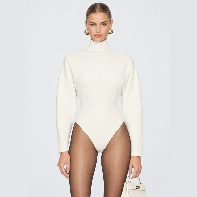 Shenzhen Nanyou Women's Oversized Sweater Jumpsuit 2026 Autumn New European and American Style Fashion High Neck Sweater