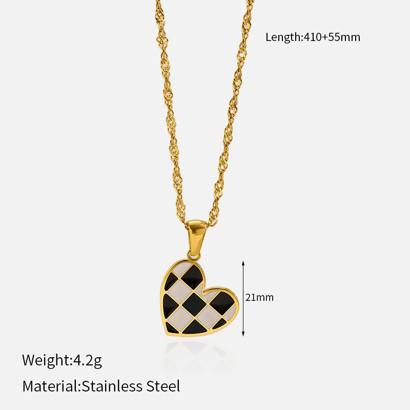 8g Weight Lobster Trigger Clasp Closure Clasp Closure Type 304 Stainless Steel Pendant Material Pendant Necklace Classification 304 Stainless Steel Chain Material Singapore chain, cable chain Chain Type 1 Piece Quantity Casual, Daily Occasion 304 Stainless Steel Material Heart Shape Pattern All Seasons Season Women's Gender Plating Design Elegant, Vintage Style Style Wholesale Jewelry Elegant Vintage Style Heart Shape 304 Stainless Steel Plating Singapore Chain Cable Chain Pendant Necklace 3