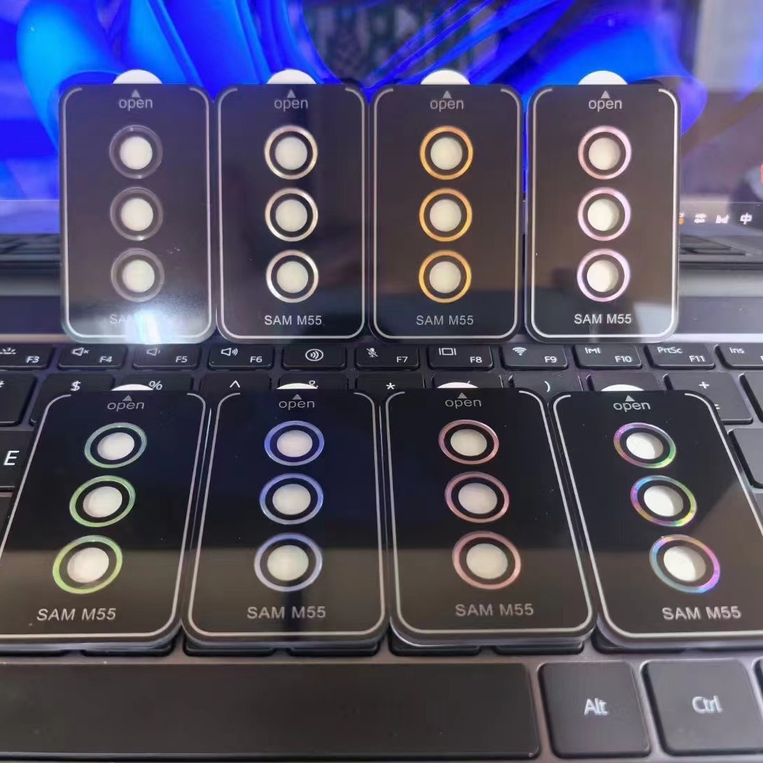 Aplicable para Samsung Galaxy M55 película de lente de teléfono celular cámara metal ojo de halcón con segundo adhesivo magia película protectora HD