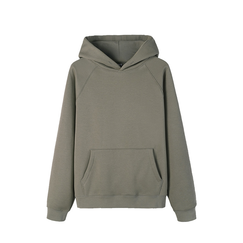 Traje deportivo de hombre de peluche grueso, ropa deportiva casual de dos piezas, ropa de moda americana con sudadera encapuchada personalizada