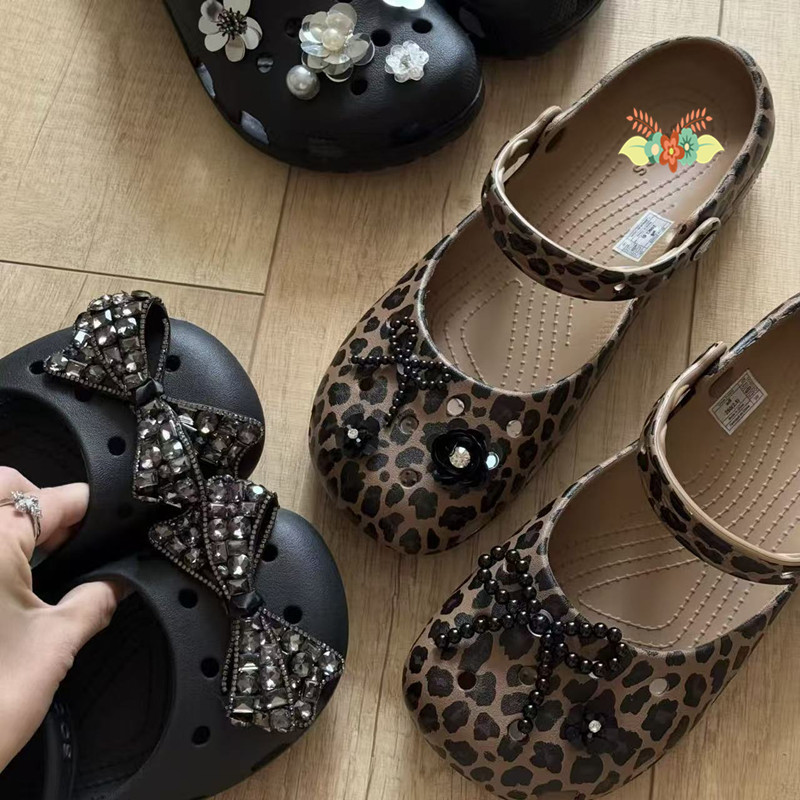 New Summer Women's Ballet Flat Clogs Cross Women's Lightweight Non-Slip Beach Sandals 211994