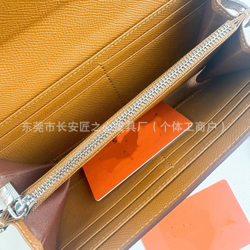H缝线真皮长款钱包两折多卡位皮夹证件机票零钱收纳钱夹女大容量|undefined