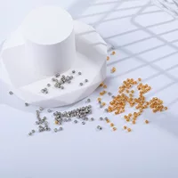 Позиционирование бусины клип плоские фиксированные Бусины DIY Ювелирные изделия закрытие хвост клип плоские свободные бусины аксессуары цвет сохраняя позиционирование трубки бусины Zhongxing