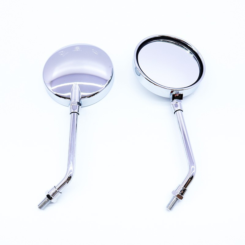 Moxin motorcycle modified rearview mirror 10 positive silk Taiwan car Japanese mirror round mirror reversing mirror replaceable Rod
