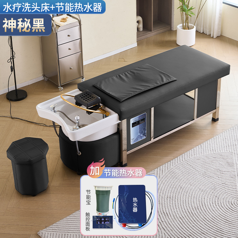 Misterioso negro + ciclo de agua + calentador de agua