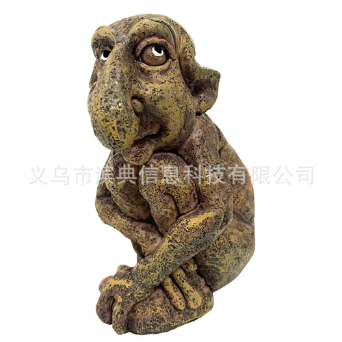Cross-border microscopic garden crafts Gothic sculpture cast stone troll resin gargoyle resin crafts ornaments