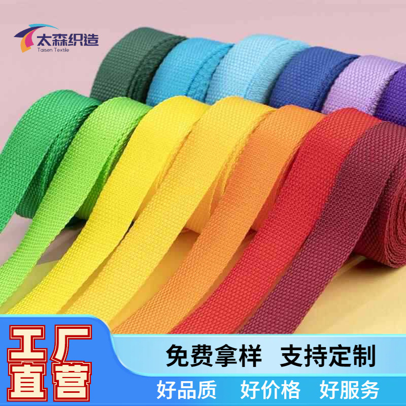 In-Stock Colored Polypropylene Flat Woven Webbing for Backpacks and School Bags, 2- 5cm Wide Pp Edge Banding Straps, Wholesale Accessories