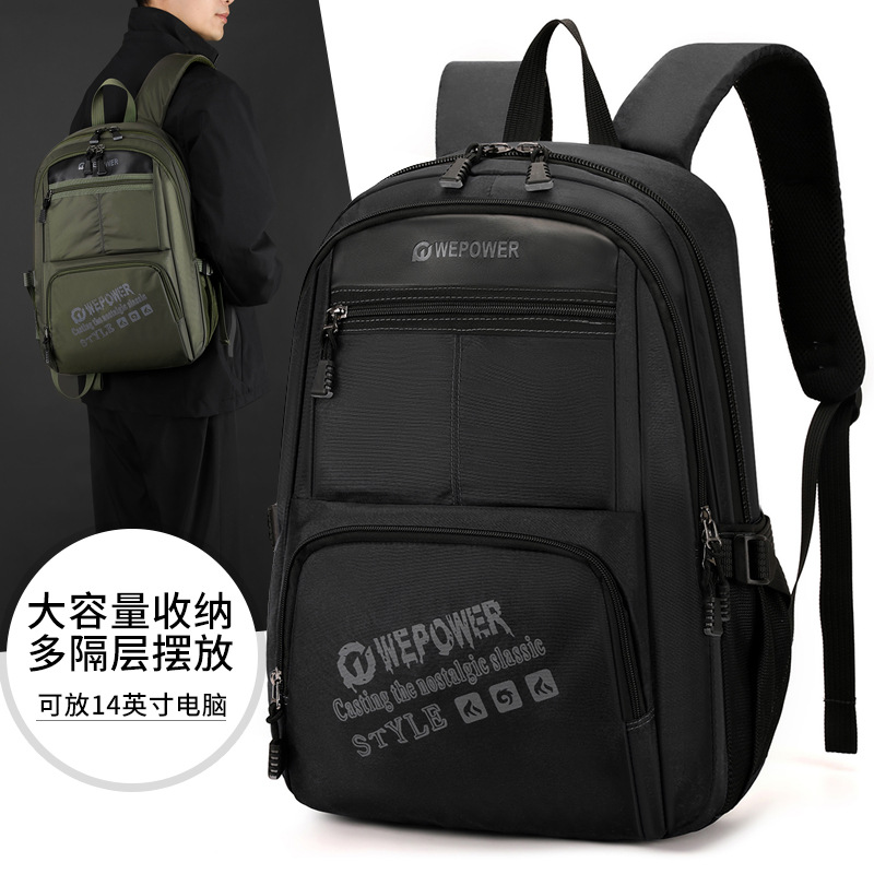 WEPOWER nueva mochila de gran capacidad para viajes, mochila escolar para estudiantes de secundaria, mochila de viaje para hombres