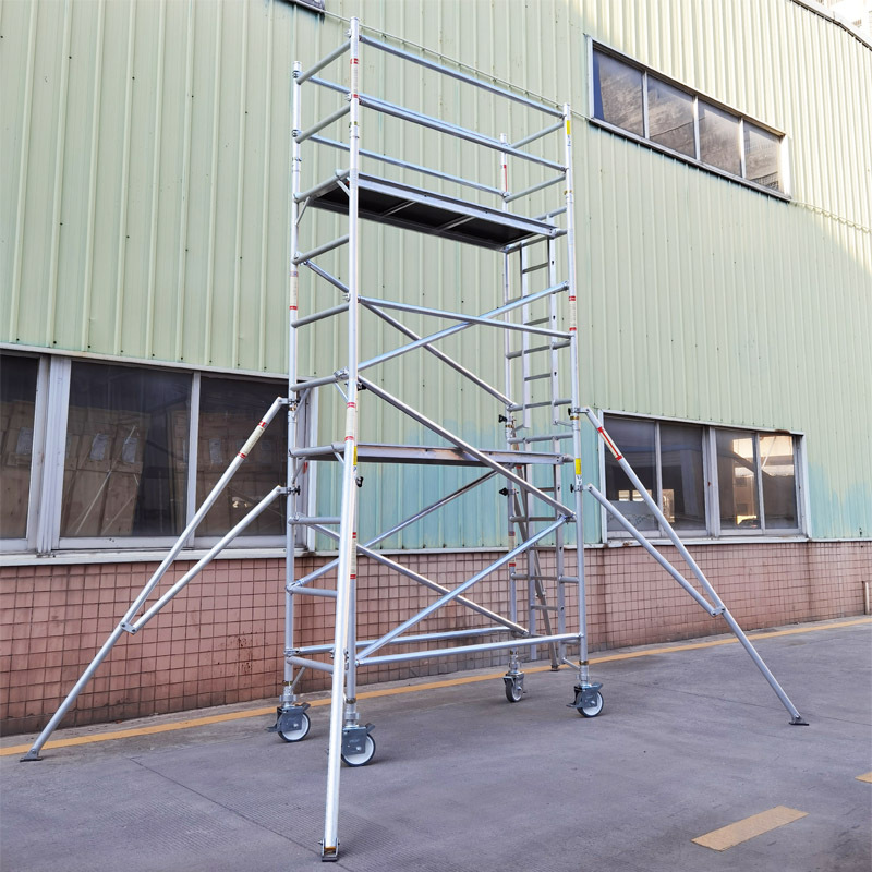 外贸快拆脚手架 铝合金带斜撑建筑施工广东厂家欧标室内外脚手架