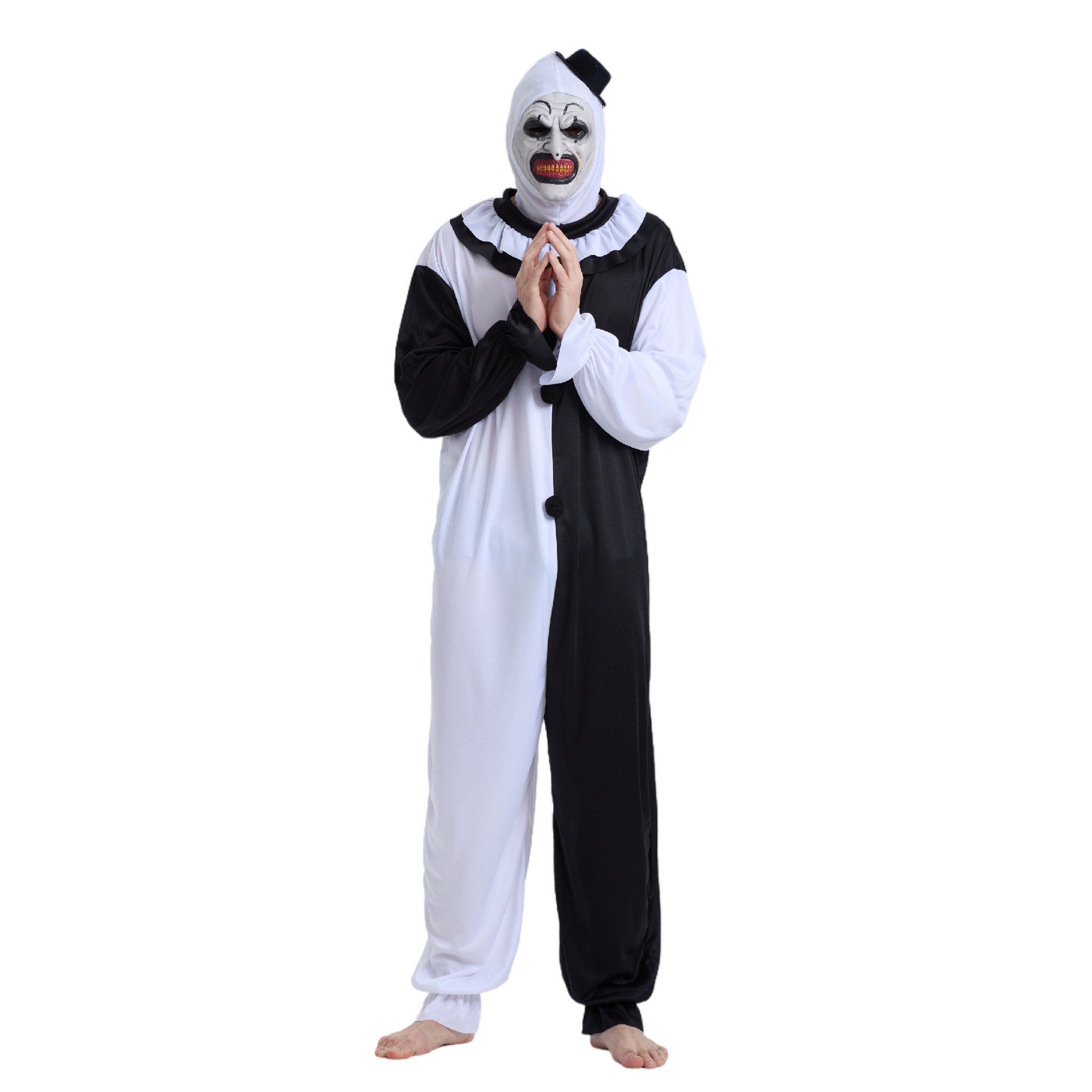 Factory in stock wholesale cosplay costumes American movie male host art with broken soul clown 2 costumes