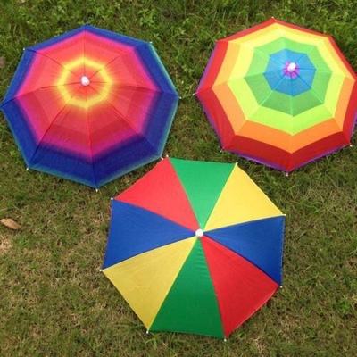 Umbrella hat ultraviolet-proof Rainproof Sunscreen rain or shine Wearing Hat sunshade Fishing umbrella Fishing Mini models children adult