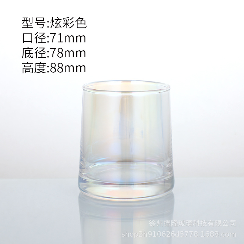 Taza de cera de banana ámbar con tapa ins taza vacía color brillante DIY vasos de cera de piedra de fragancia decoración de alta calidad