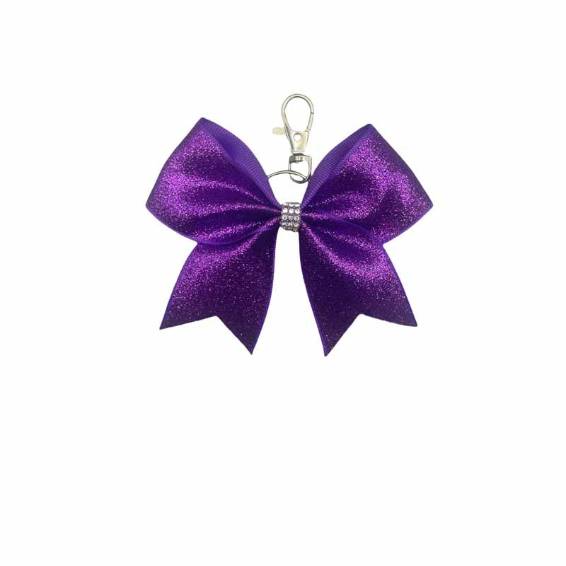 Nuevo estilo de moda transfronteriza arco de cuero brillante llavero colgante personalidad diamante de amigas bolsas colgantes regalos