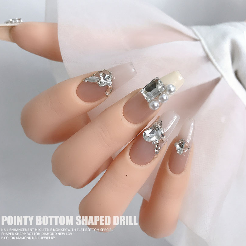 Nail Drill Pointed Bottom Drill Nail Jewelry Love Drill Nail Nail Accessories Drill Special-Shaped Drill Little Red Riding Book Broken Drill