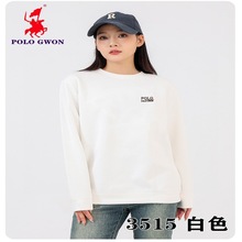 POLO GWON保罗休闲卫衣男女同款秋季新款纯色打底衫百搭上衣