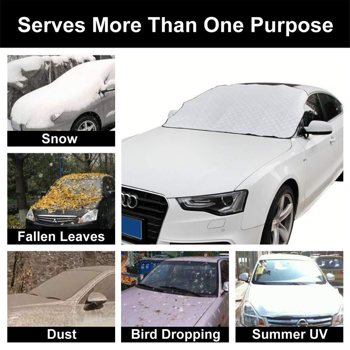 Cross-border car snow shield front windshield snow shield car dust-proof sunshade winter frost-proof frost-proof snow-proof cover