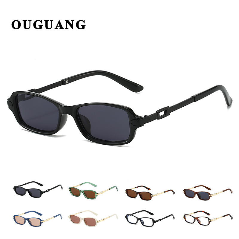 Gafas de sol de hip-hop personalizadas retro Y2K con marco pequeño cuadrado transfronterizo europeo y americano