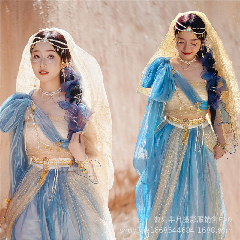 Dunhuang flying sky exotic clothing Western regions Jasmine Princess Hanfu women's ancient costume travel photography National studio photo clothing