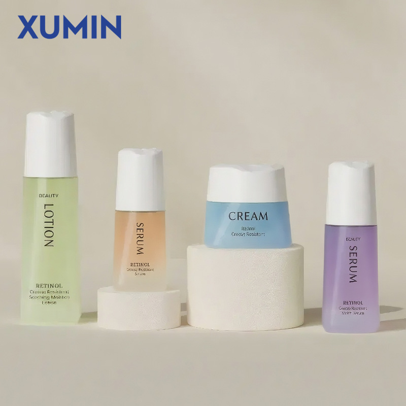 现货云海玻璃套装瓶50g透明膏霜罐 30ml乳液分装瓶50-100ml压泵瓶|undefined