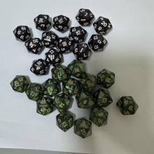 跨境20面亚克力珍珠纹骰子数字配件PRTG游戏桌游骰子二十面益智