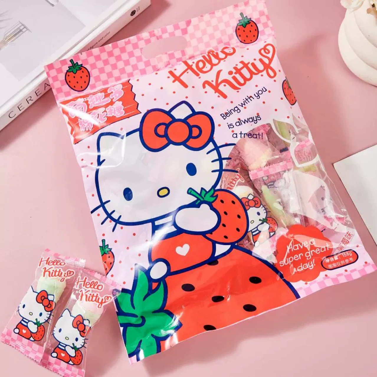 Баилиця Hello Kitty, hello kitty, хлопок клубника, 180G