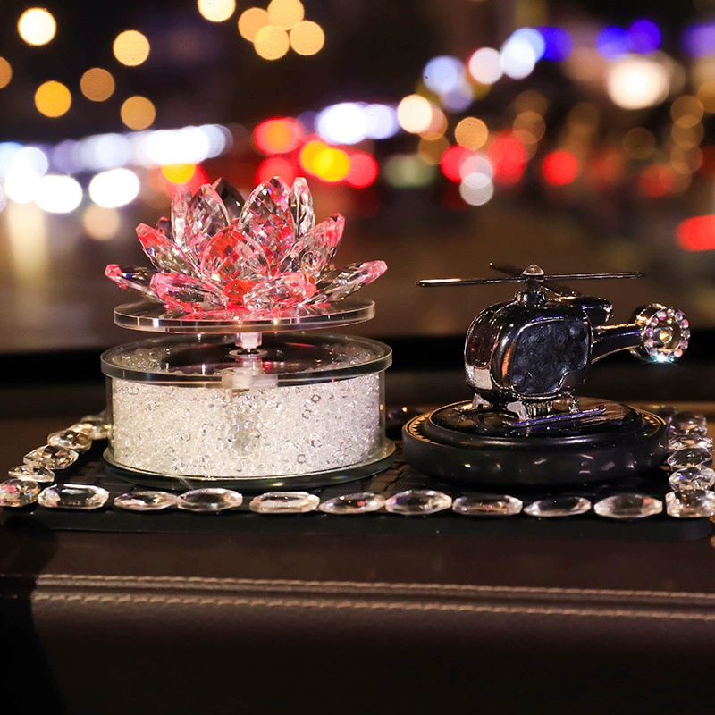 Floral automatic rotating perfume solar-powered