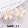 Five-petal flower golden white beads