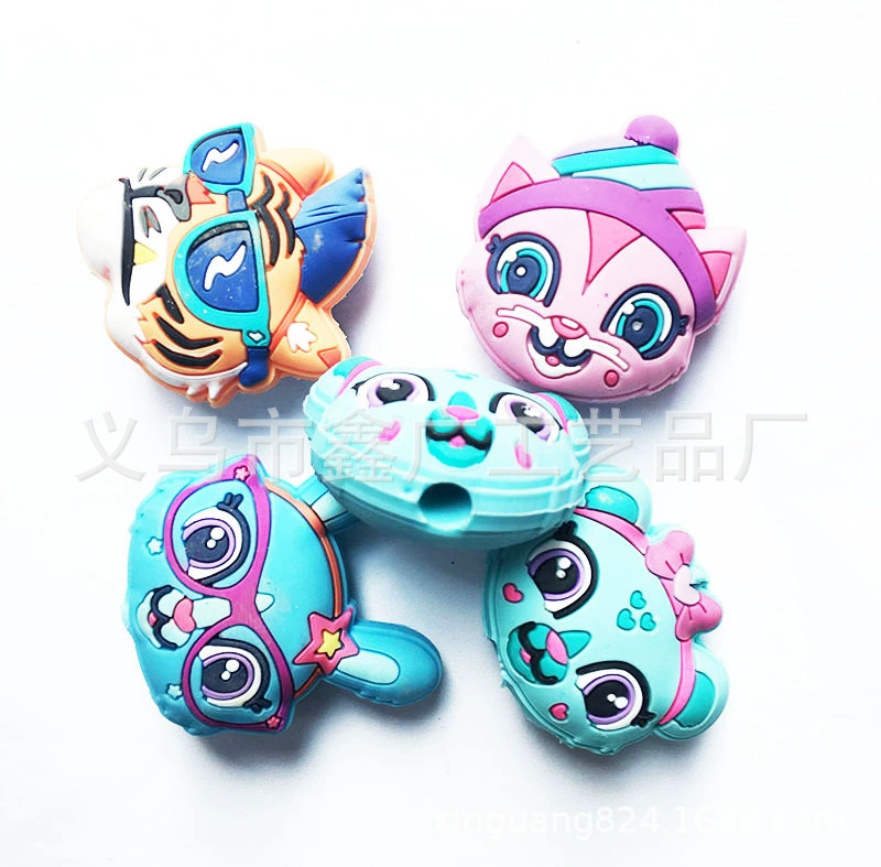 Cartoon silicone rollerball pen PVC, accessories for elementary school students, custom-made