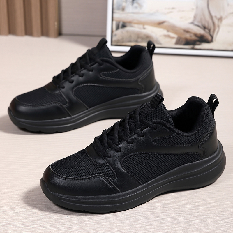 High-Quality All-Black Men's and Women's Sports Shoes, Spring and Summer Mesh Women's Breathable Pure White Running Shoes, Casual Soft-Soled Couple Shoes High-Quality All-Black Men's and Women's Sports Shoes, Spring and Summer Mesh Women's Breathable Pure White Running Shoes, Casual Soft-Soled Couple Shoes