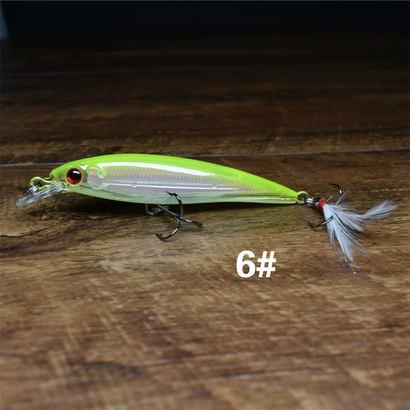 新しいルアー餌 9cm7g ミノーフェイクベイト卸売フェザーミノーレーザーセット釣り餌ルアーハードベイト卸売|undefined
