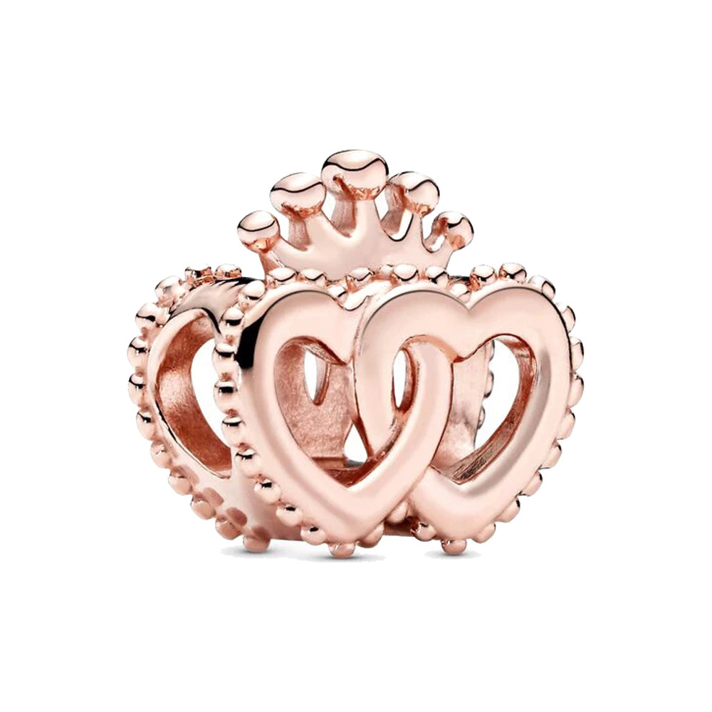 1 Piece Copper Zircon Infinity Heart Shape Crown Beads display picture 6