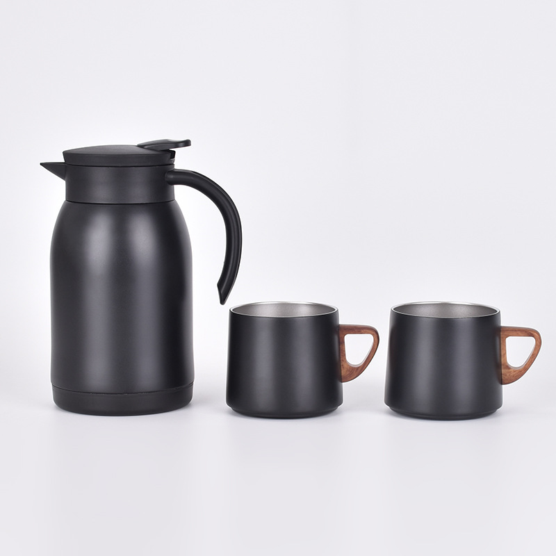 304 de acero inoxidable hogar olla térmica de gran capacidad portátil Oficina camping hervidor de agua doble ASA cafetera de vacío