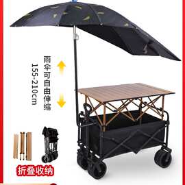 地摊摆摊折叠桌烤肠移动小推车户外露营野餐小吃车便携购物车