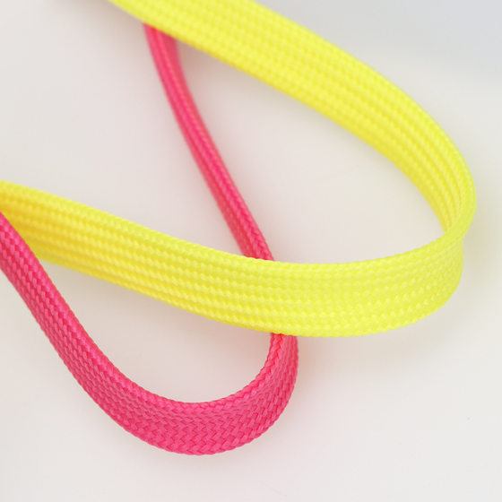 Colorful polyester flat rope leisure shoelace sweater hat rope moving pants drawstring waist rope woven rope in stock wholesale