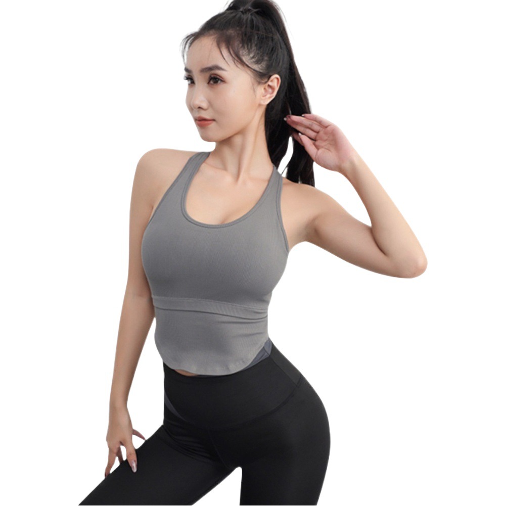 U-tipo transpirable deportes chaleco hilo fitness tops desgaste exterior