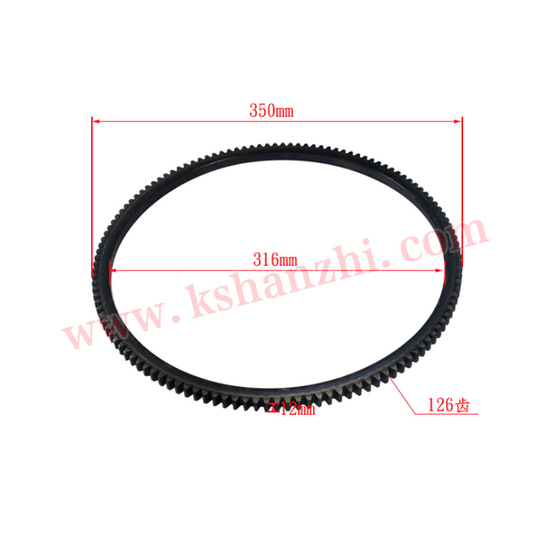 Anillo de volante de carretilla elevadora 9 - 12333 - 605 - 1 Isuzu C240 accesorios de motor 126 engranajes de arranque de dientes