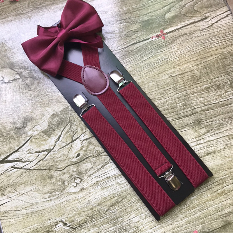 Tirantes unisex para adultos con accesorios de corbatín, tirantes elásticos para pantalones, conjunto de corbatín al por mayor