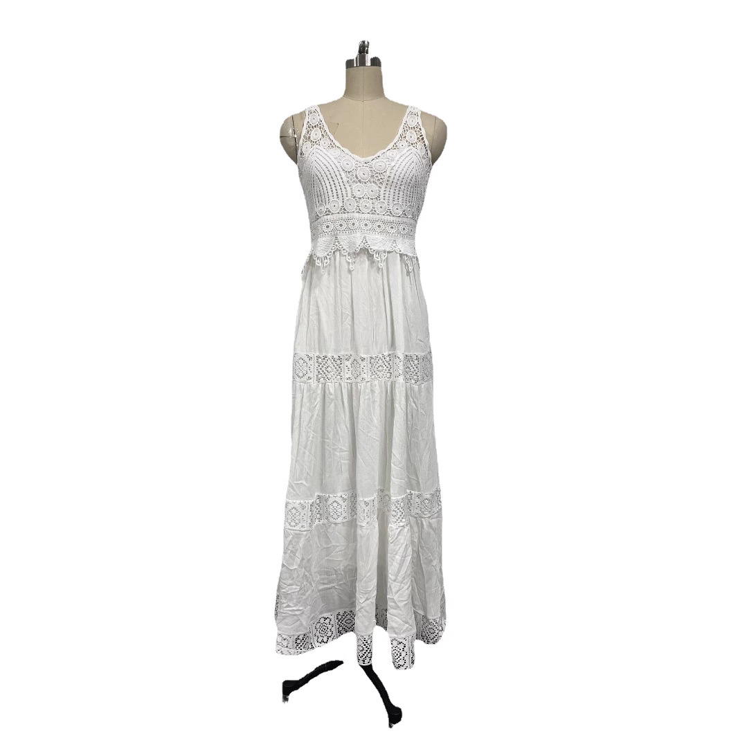 Nuevo vestido de encaje de estilo europeo y americano con abertura y cintura alta para primavera y otoño 2026, elegante vestido tipo slip para el día a día. image 7