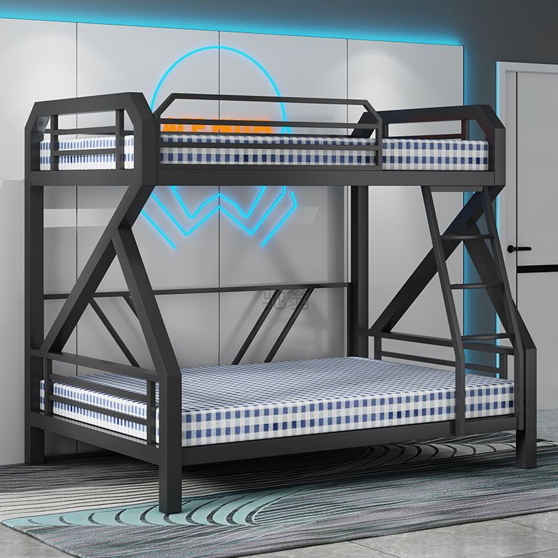 3L gaming hotel bed apartment B&B rental room bunk bed with illuminated metal frame bed custom-made bed drawer twin bed