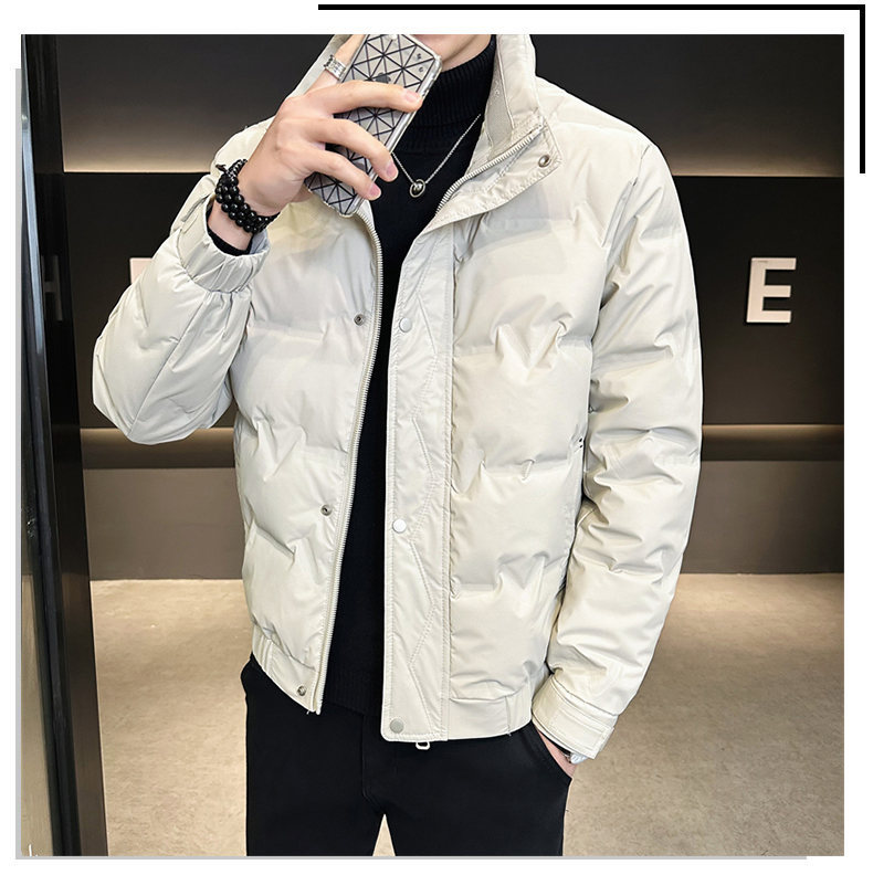 Men's Clothing Short lightweight Silk cotton jacket for men 2024 new style stand up collar handsome fashion warm winter men's jacket_voghion.com